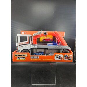 Matchbox Action Drivers Tow & Repair Truck Playset For Ages 3+ Interactive Featu